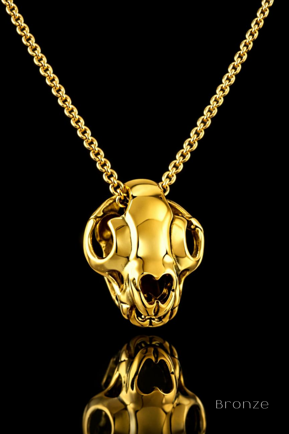 Collar Cabeza de Cuervo | Símbolo de Sabiduría, Transformación y Misterio | Hecho a mano en Plata 925, Baño de Oro 24K, Bronce