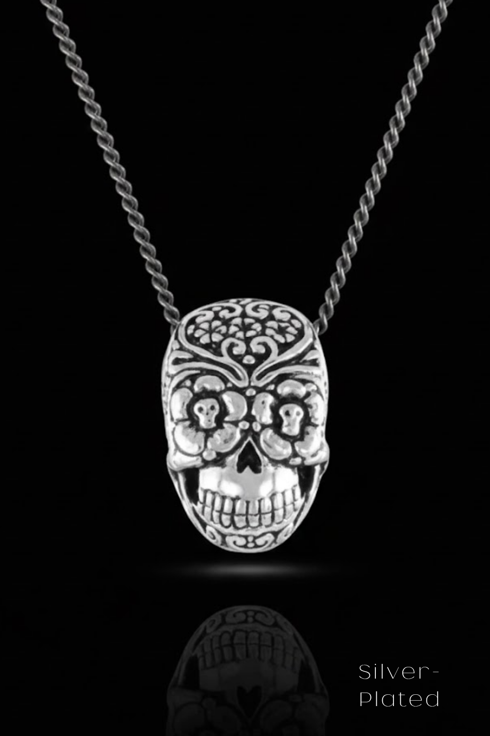 Day of the Dead Skull Necklace – Symbolic Bronze & Silver-Plated Finish | Limited Edition (Copy)
