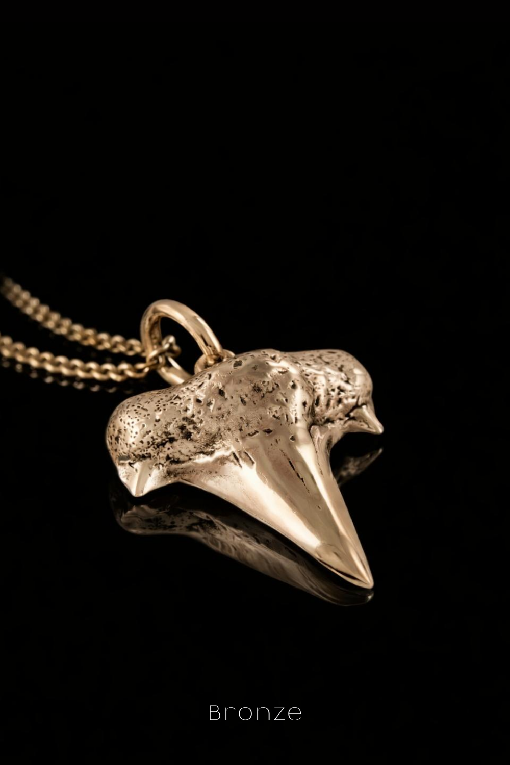 Shark Tooth Necklace – Bronze & Silver-Plated Finish | Limited Edition