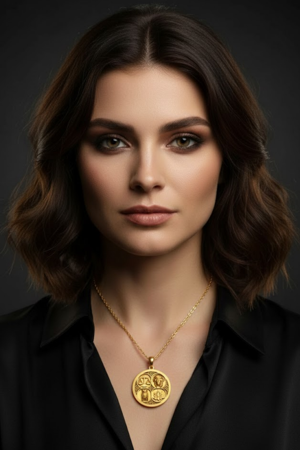 Stoic Virtues Pendant Necklace | Handmade in 925 Sterling Silver, 24K Gold Plated, Copper