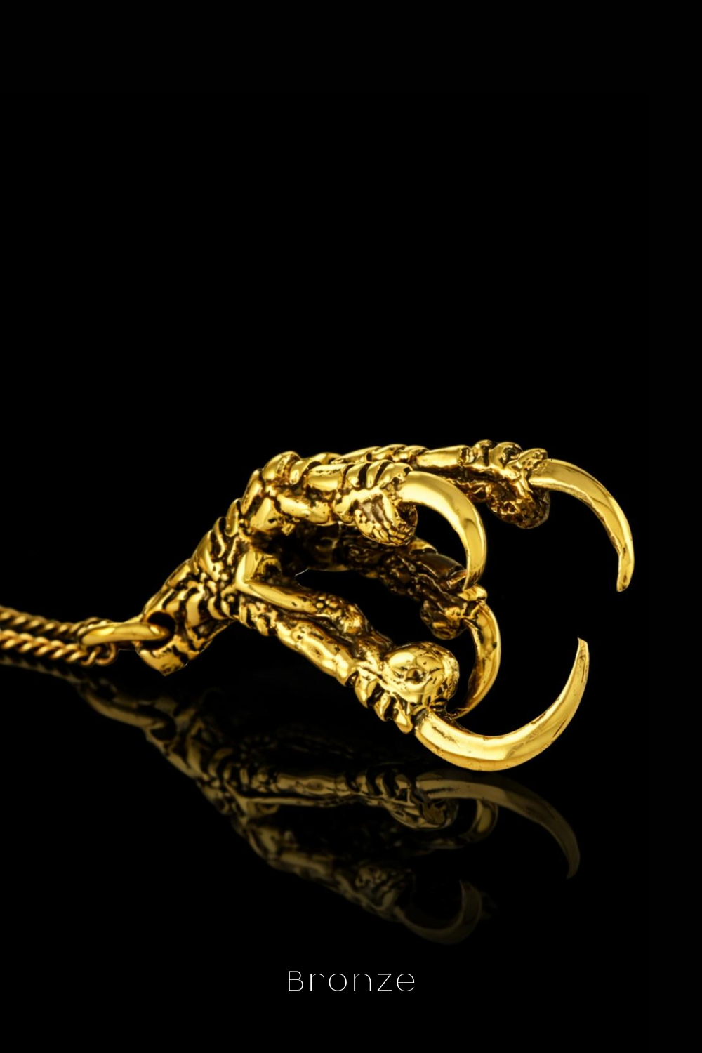 Collar Cabeza de Cuervo | Símbolo de Sabiduría, Transformación y Misterio | Hecho a mano en Plata 925, Baño de Oro 24K, Bronce