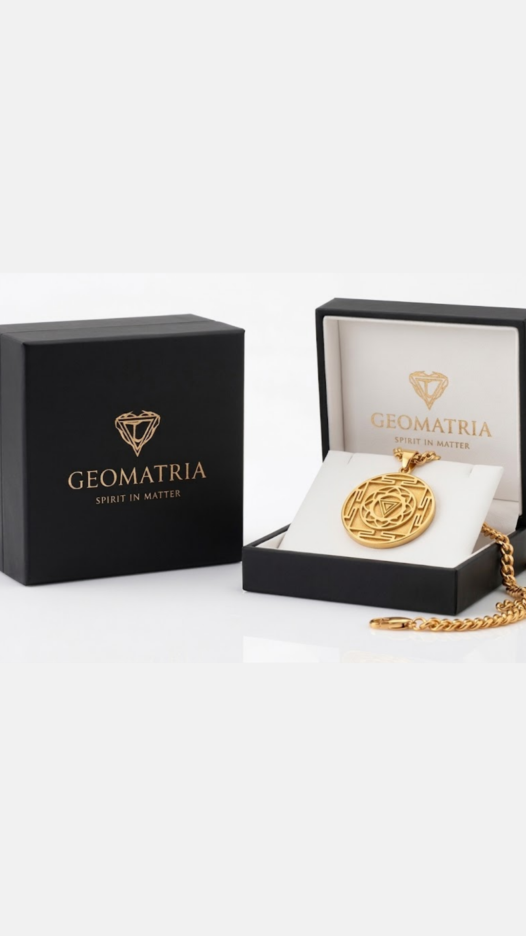 Kali Yantra Large Necklace | Handmade in 18K Gold | Transformation & Courage