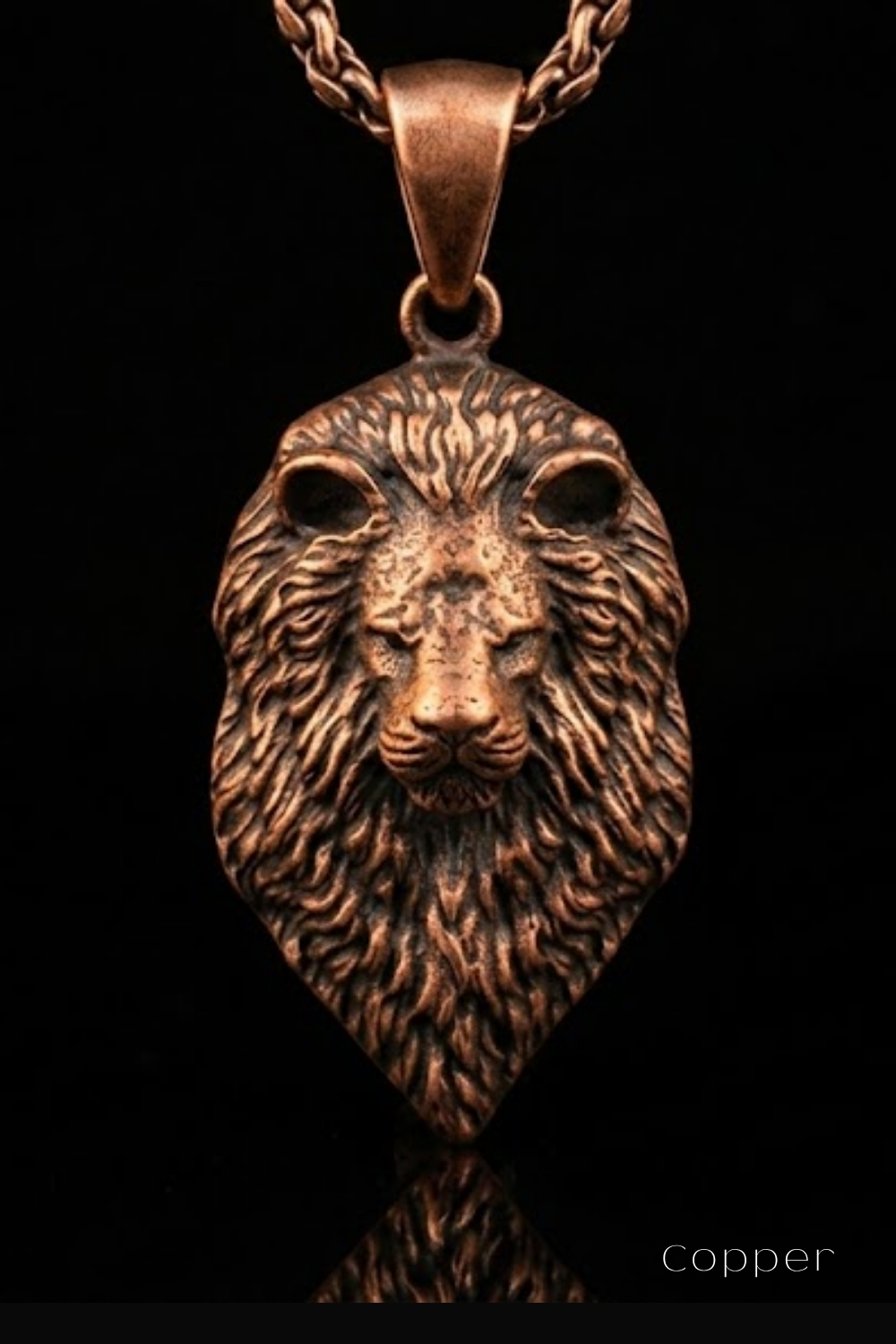 Collar de Leo Pequeño | Símbolo de Liderazgo Valiente | Hecho a mano en Plata 925, Baño de Oro de 24K, Cobre