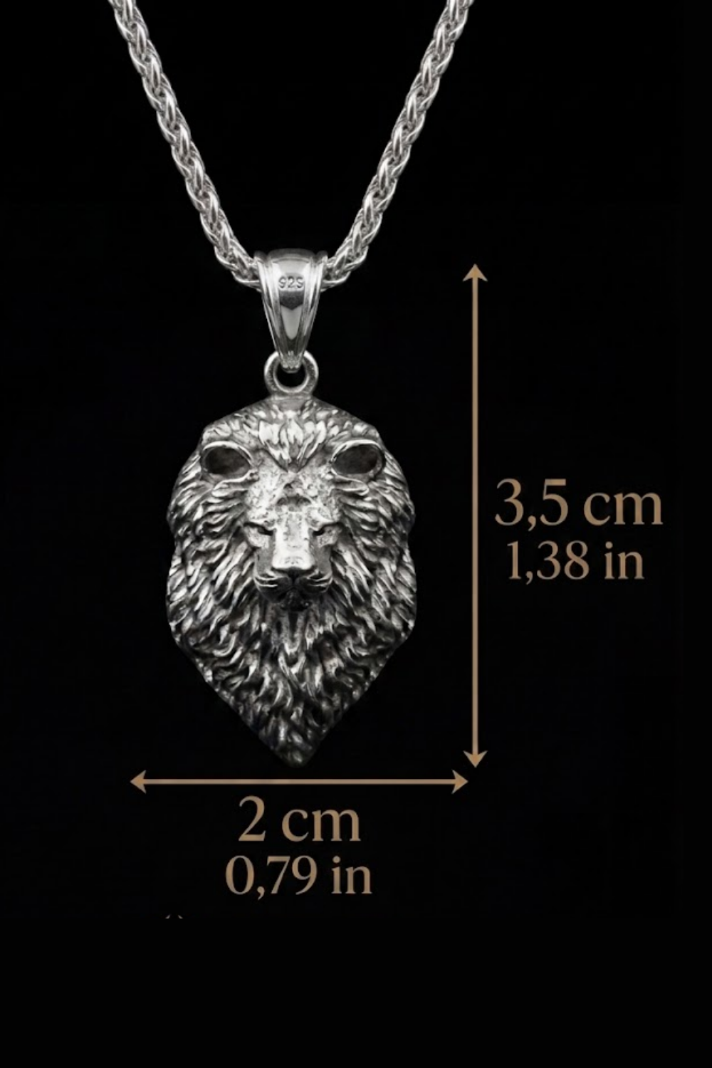 Collar de Leo Pequeño | Símbolo de Liderazgo Valiente | Hecho a mano en Plata 925, Baño de Oro de 24K, Cobre