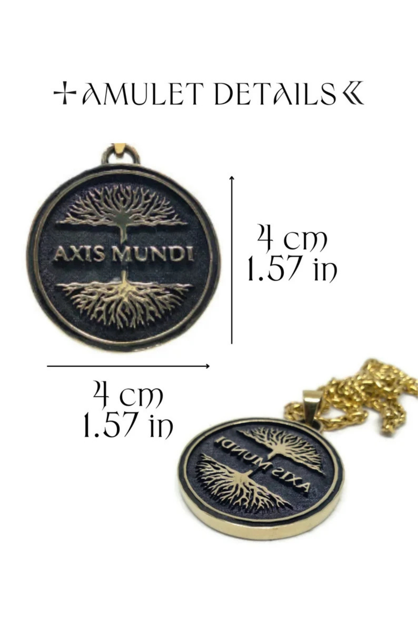 Axis Mundi Necklace | Handmade in 18k Gold | Symbol of Balance & Sacred Connection