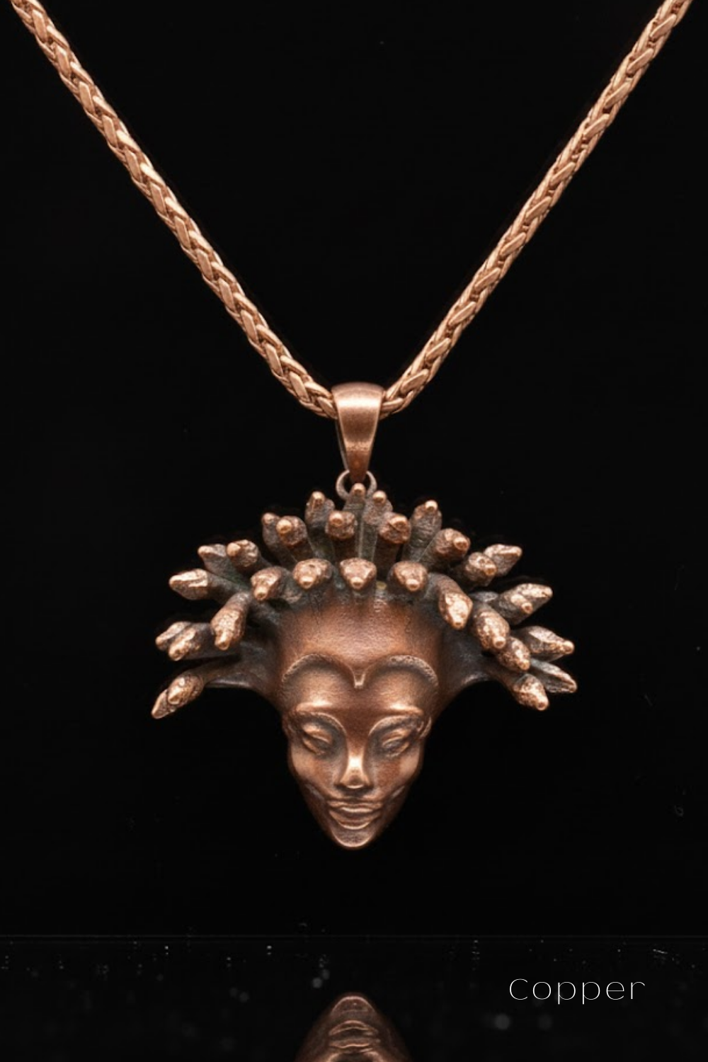 Medusa Necklace – Handmade Pendant in Bronze, 925 Sterling Silver & 24K Gold Plated | Symbol of Power & Transformation