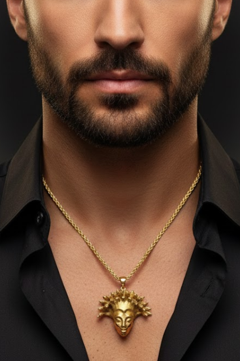 Medusa Necklace – Handmade Pendant in Bronze, 925 Sterling Silver & 24K Gold Plated | Symbol of Power & Transformation