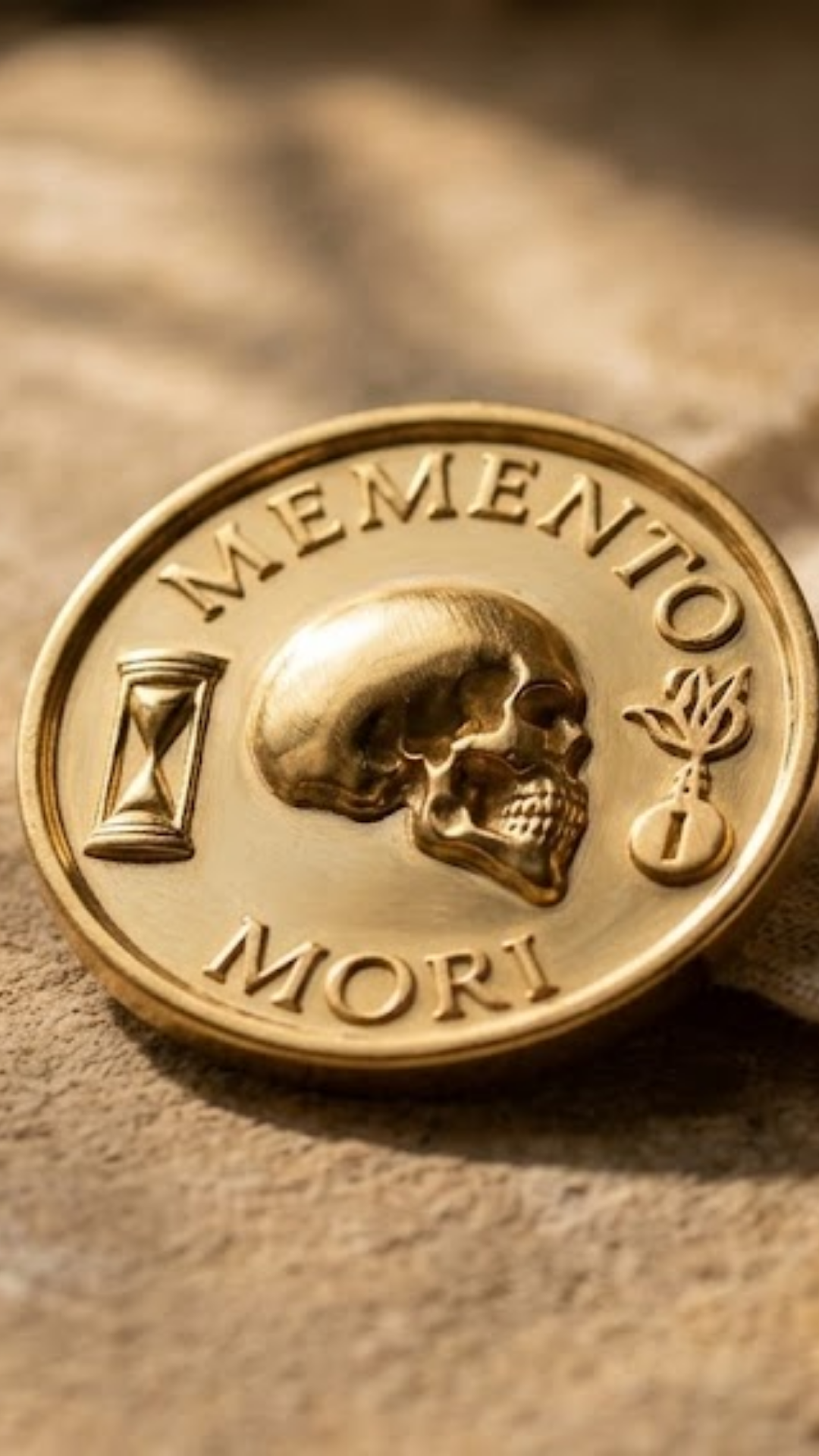 Collar Memento Mori – Colgante Bimetálico | Símbolo de Vida, Muerte y Consciencia | Hecho a Mano en Plata Esterlina 925 y Bronce