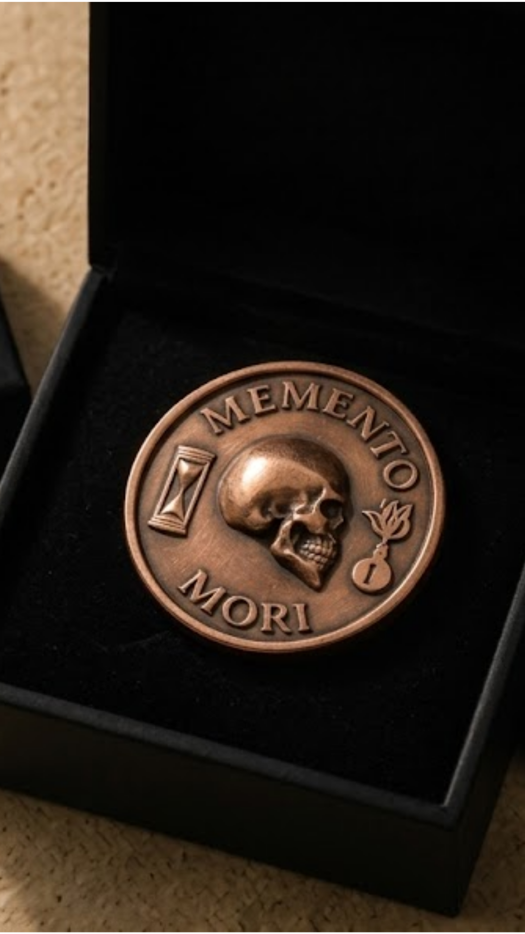 Collar Memento Mori – Colgante Bimetálico | Símbolo de Vida, Muerte y Consciencia | Hecho a Mano en Plata Esterlina 925 y Bronce