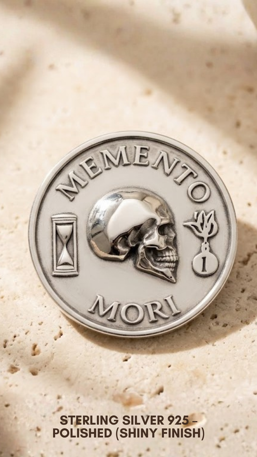 Collar Memento Mori – Colgante Bimetálico | Símbolo de Vida, Muerte y Consciencia | Hecho a Mano en Plata Esterlina 925 y Bronce