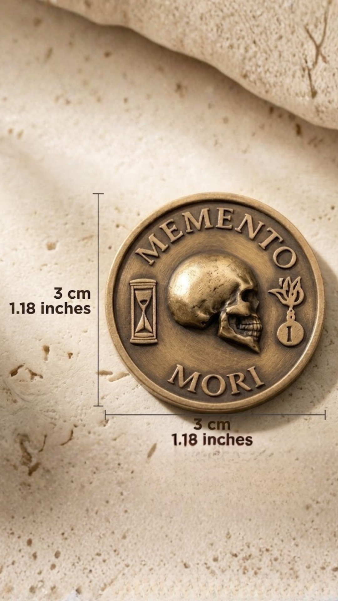 Collar Memento Mori – Colgante Bimetálico | Símbolo de Vida, Muerte y Consciencia | Hecho a Mano en Plata Esterlina 925 y Bronce