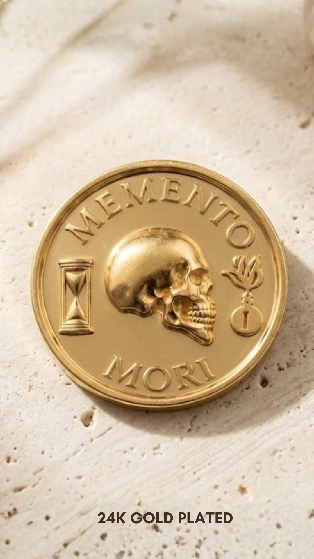 Collar Memento Mori – Colgante Bimetálico | Símbolo de Vida, Muerte y Consciencia | Hecho a Mano en Plata Esterlina 925 y Bronce