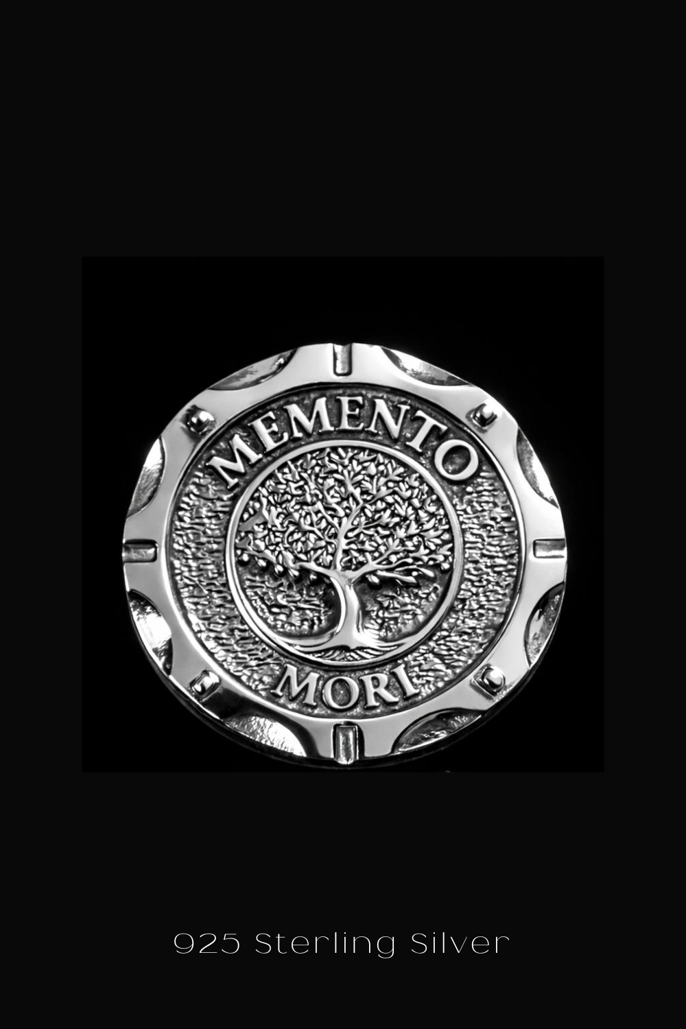 Memento Mori Bodhi Tree of Life Coin | Handmade in 925 Sterling Silver, 24K Gold Plated, Bronze, Copper
