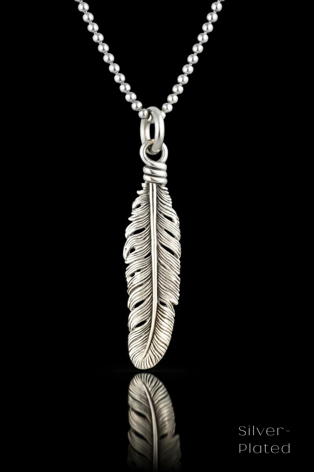 Feather Necklace – Bronze & Silver-Plated Finish | Limited Edition