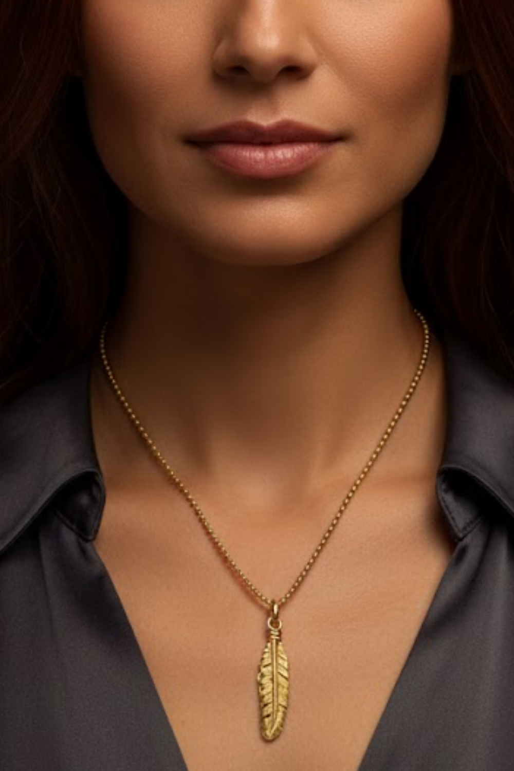 Feather Necklace – Bronze & Silver-Plated Finish | Limited Edition