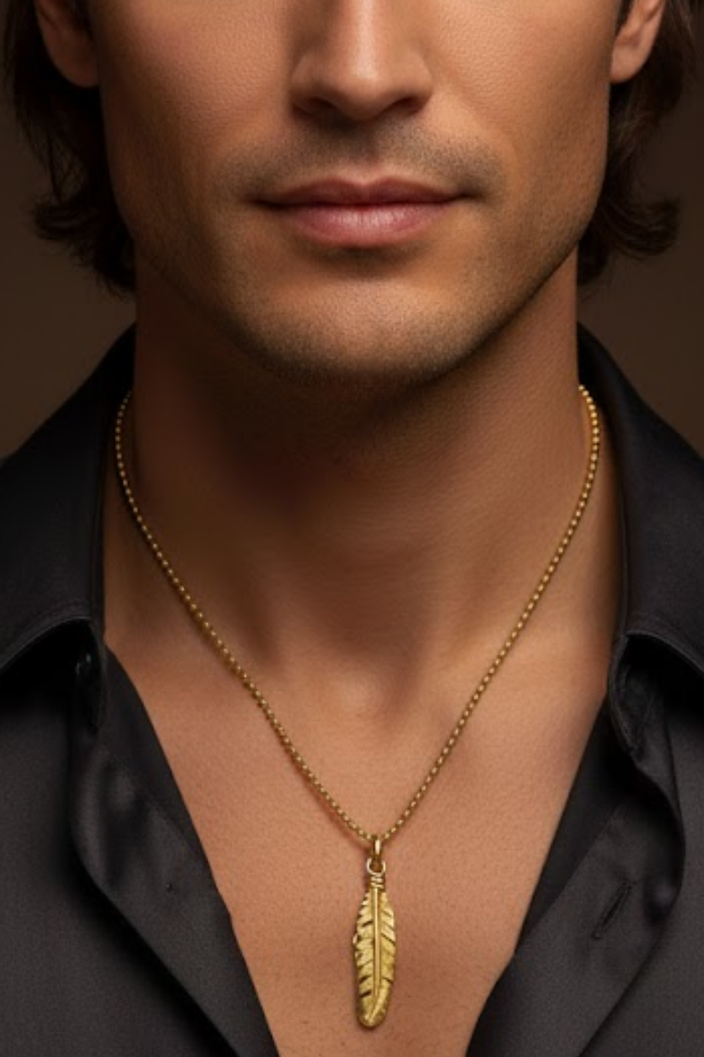 Feather Necklace – Bronze & Silver-Plated Finish | Limited Edition