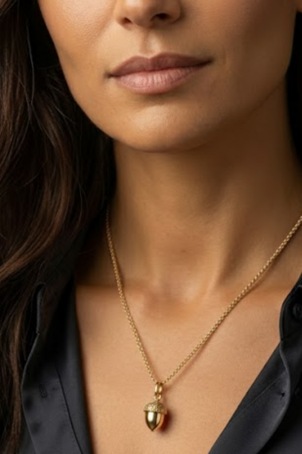 Acorn Necklace – Bronze & Silver-Plated Finish | Limited Edition