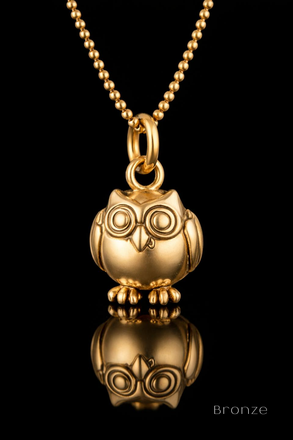 Small Owl Necklace – Bronze & Silver-Plated Finish | Limited Edition