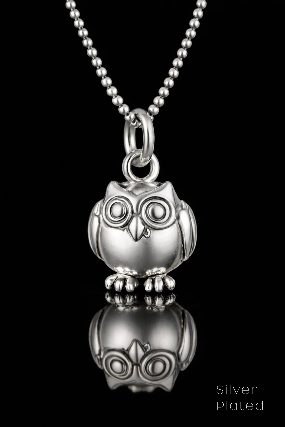 Small Owl Necklace – Bronze & Silver-Plated Finish | Limited Edition