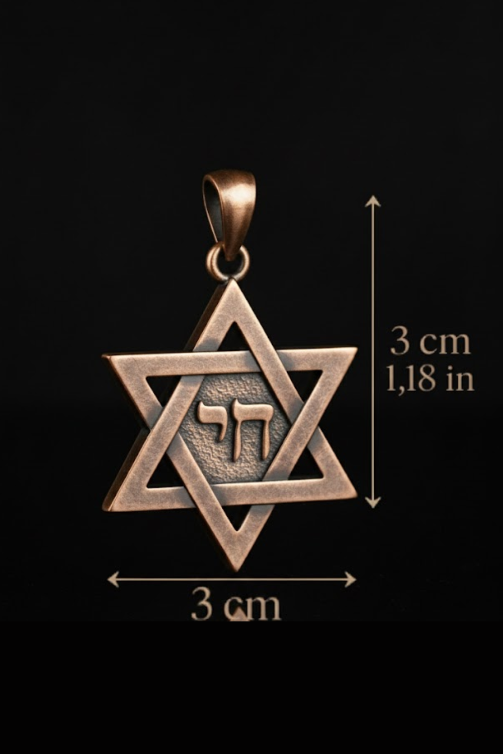 A pendant in the shape of a Star of David, which is a symbol associated with Judaism and the Jewish faith.