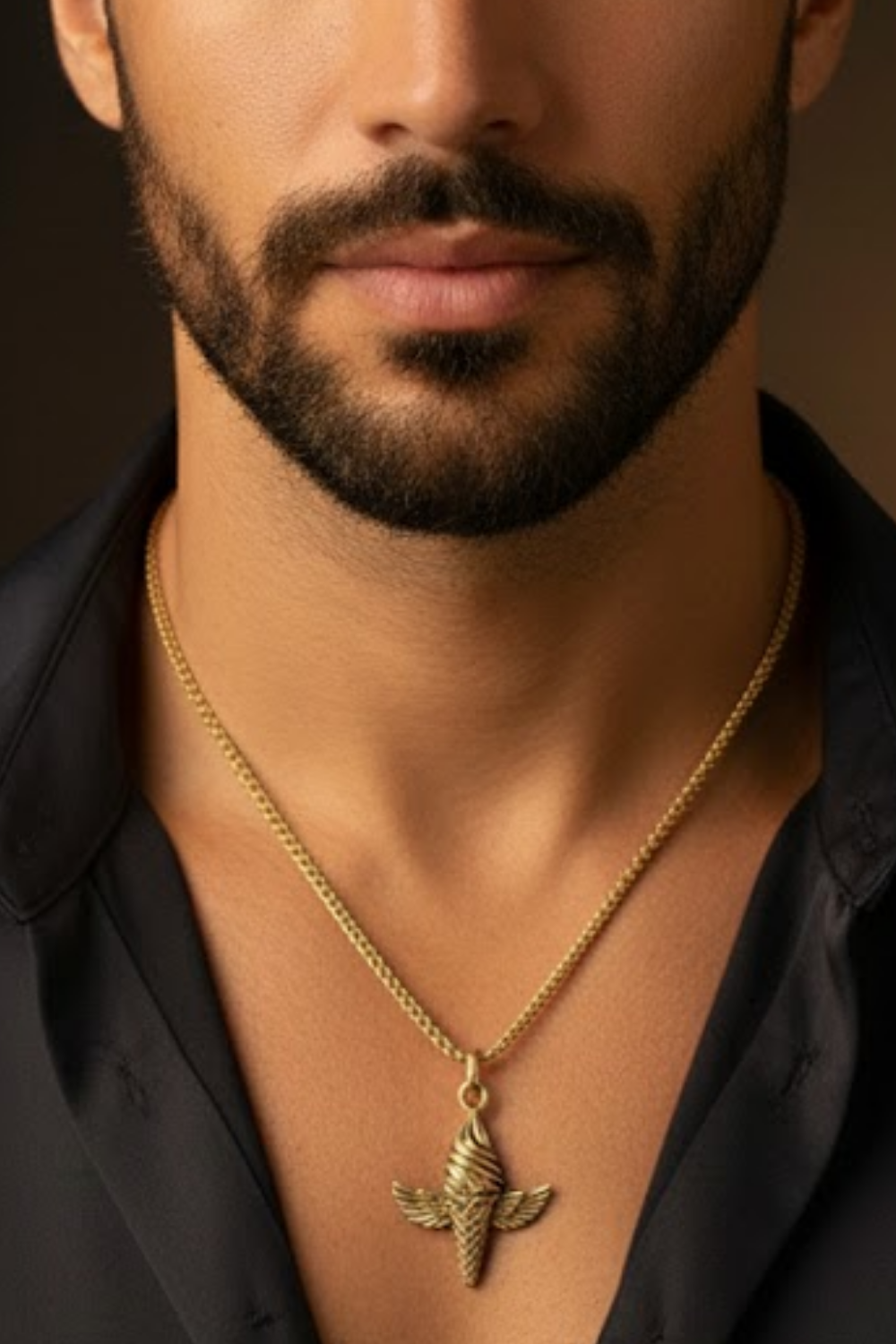 Winged Ice Cream Necklace – Bronze & Silver-Plated Finish | Limited Edition