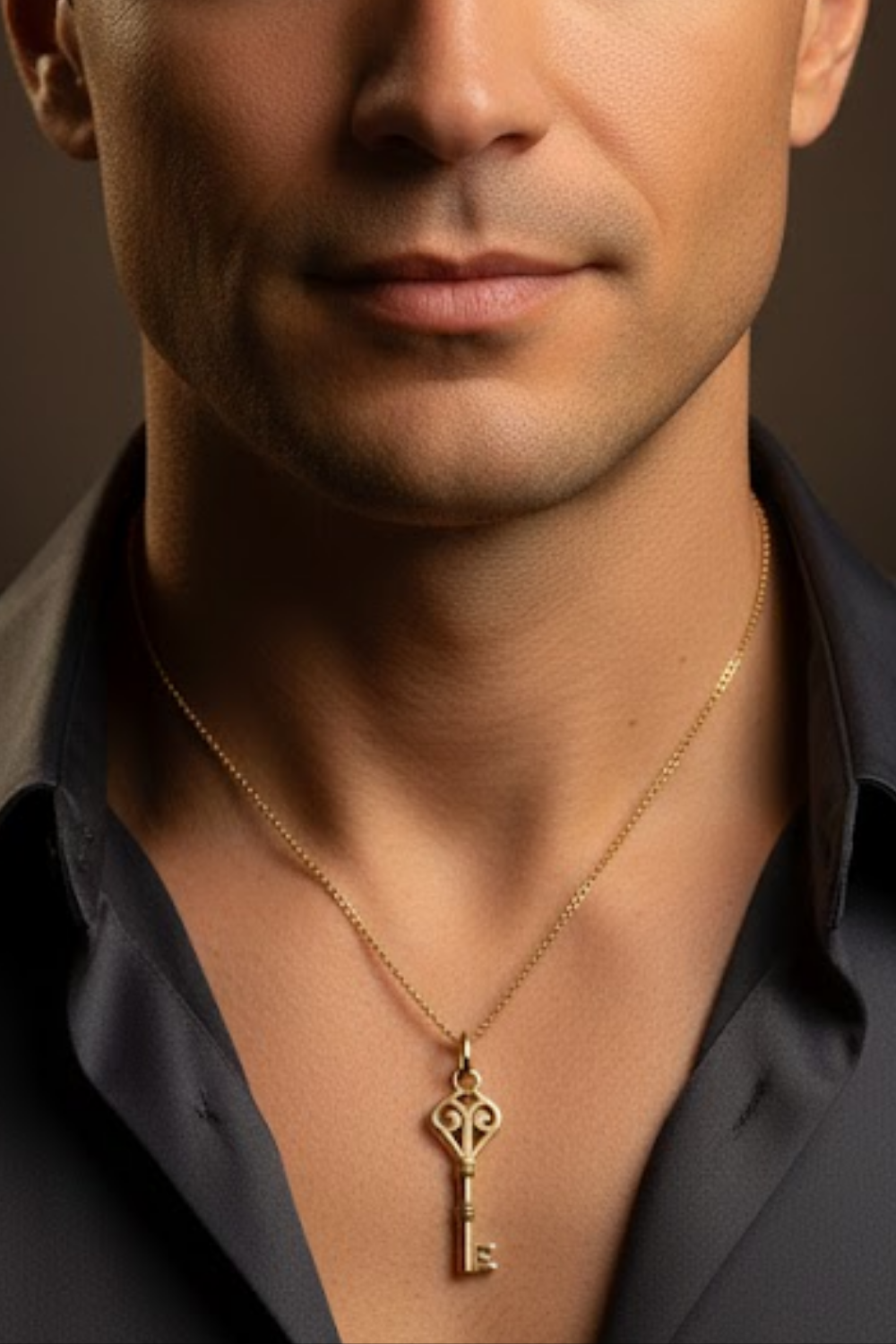 Vintage Key Necklace – Bronze & Silver-Plated Finish | Limited Edition