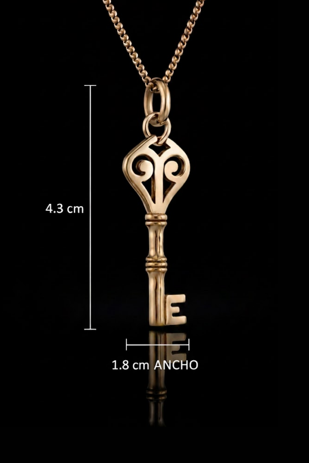 Vintage Key Necklace – Bronze & Silver-Plated Finish | Limited Edition