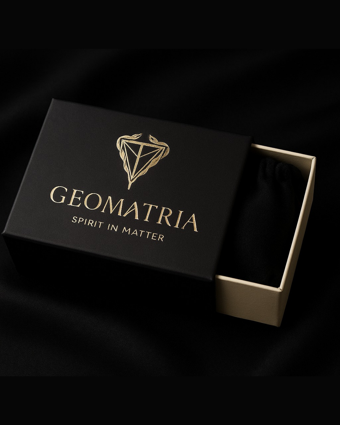 Collar Colgante Sri Yantra Cuadrado – Símbolo Sagrado de Energía en Oro 18K